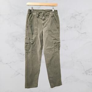 American Eagle Stretch Khaki Green Cargo Pant Size 4